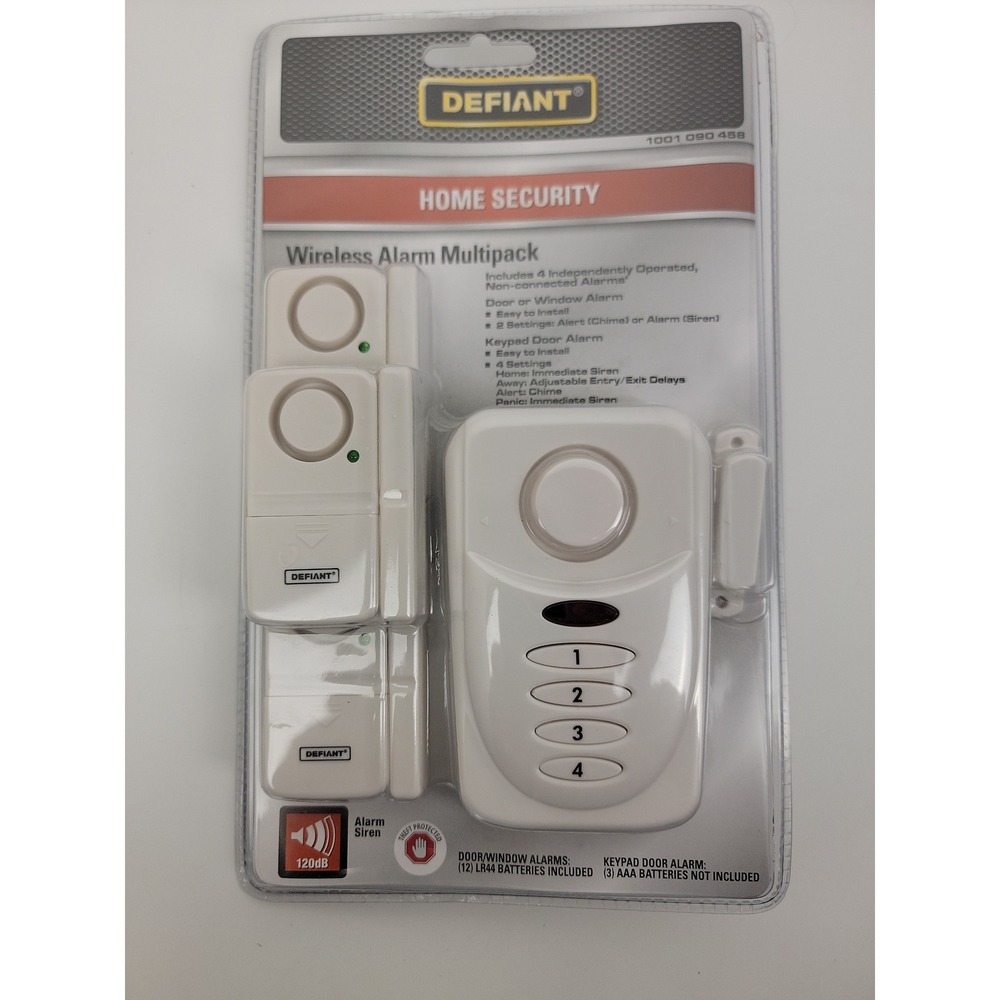Defiant Wireless Alarm Multipack 120dB Security Door Window Keypad 1001090458